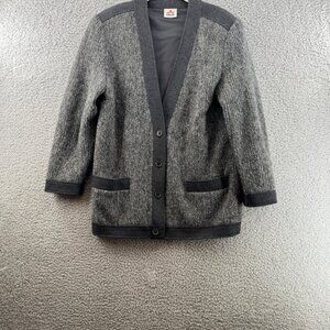 Vintage Bleyle  Boyfriend Style  Cardigan Jacket Gray